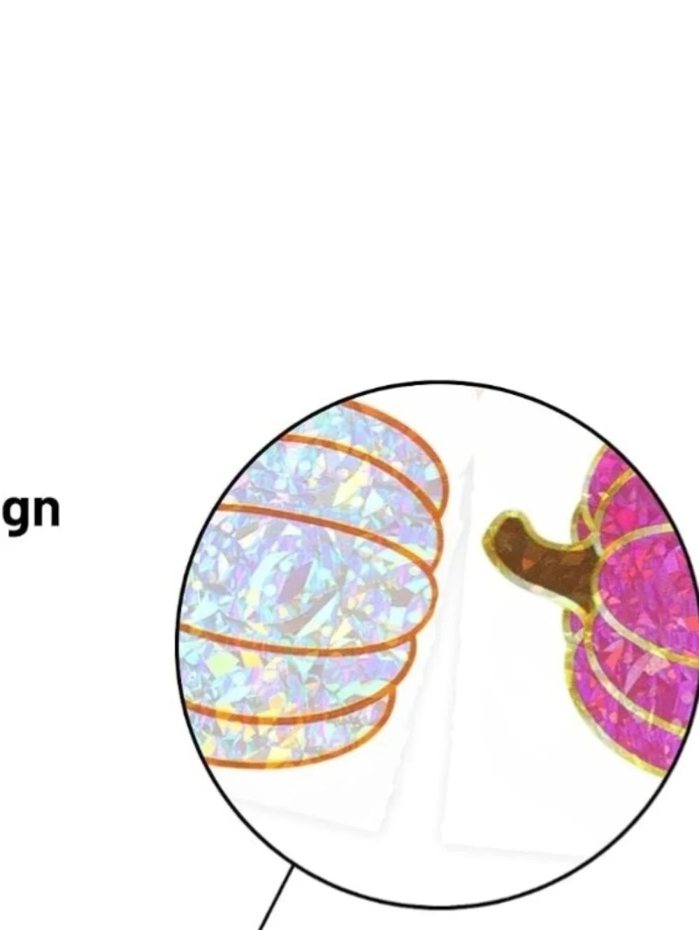 Festive Holographic Pumpkin Stickers - Multicolor, 50 Stickers